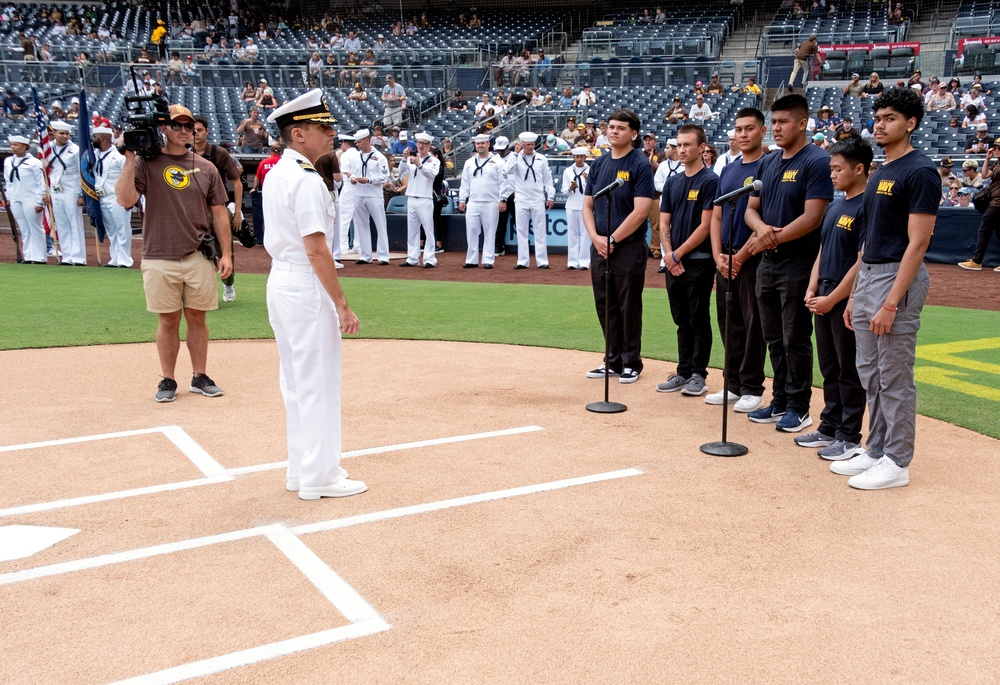 NTAG Southwest CO Enlists Six Future Sailors At Padres Game