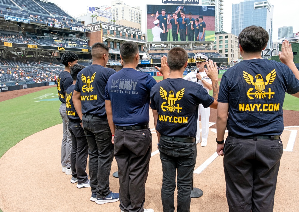 NTAG Southwest CO Enlists Six Future Sailors At Padres Game