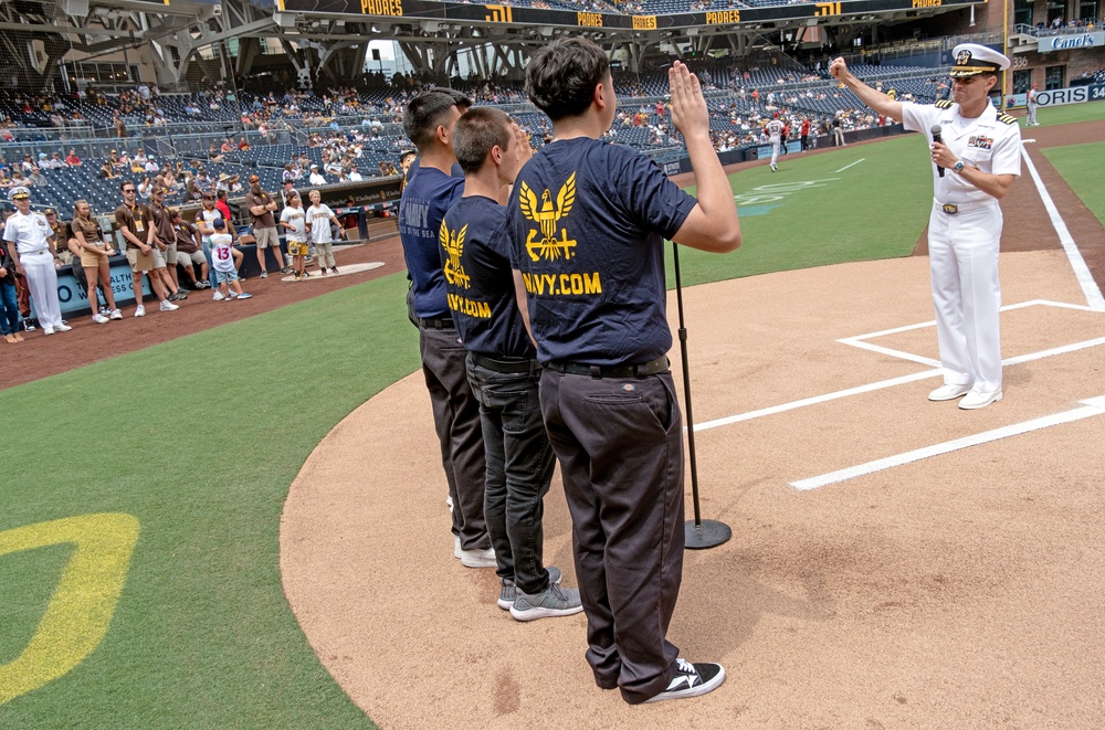 NTAG Southwest CO Enlists Six Future Sailors At Padres Game