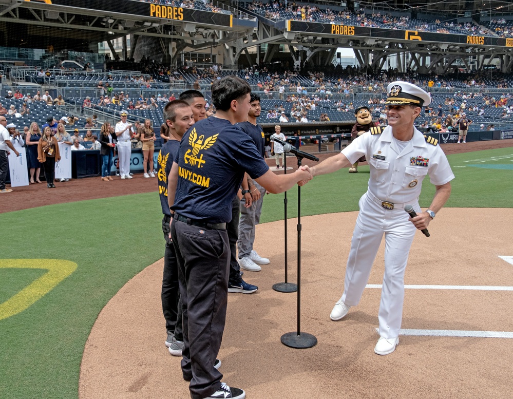 NTAG Southwest CO Enlists Six Future Sailors At Padres Game