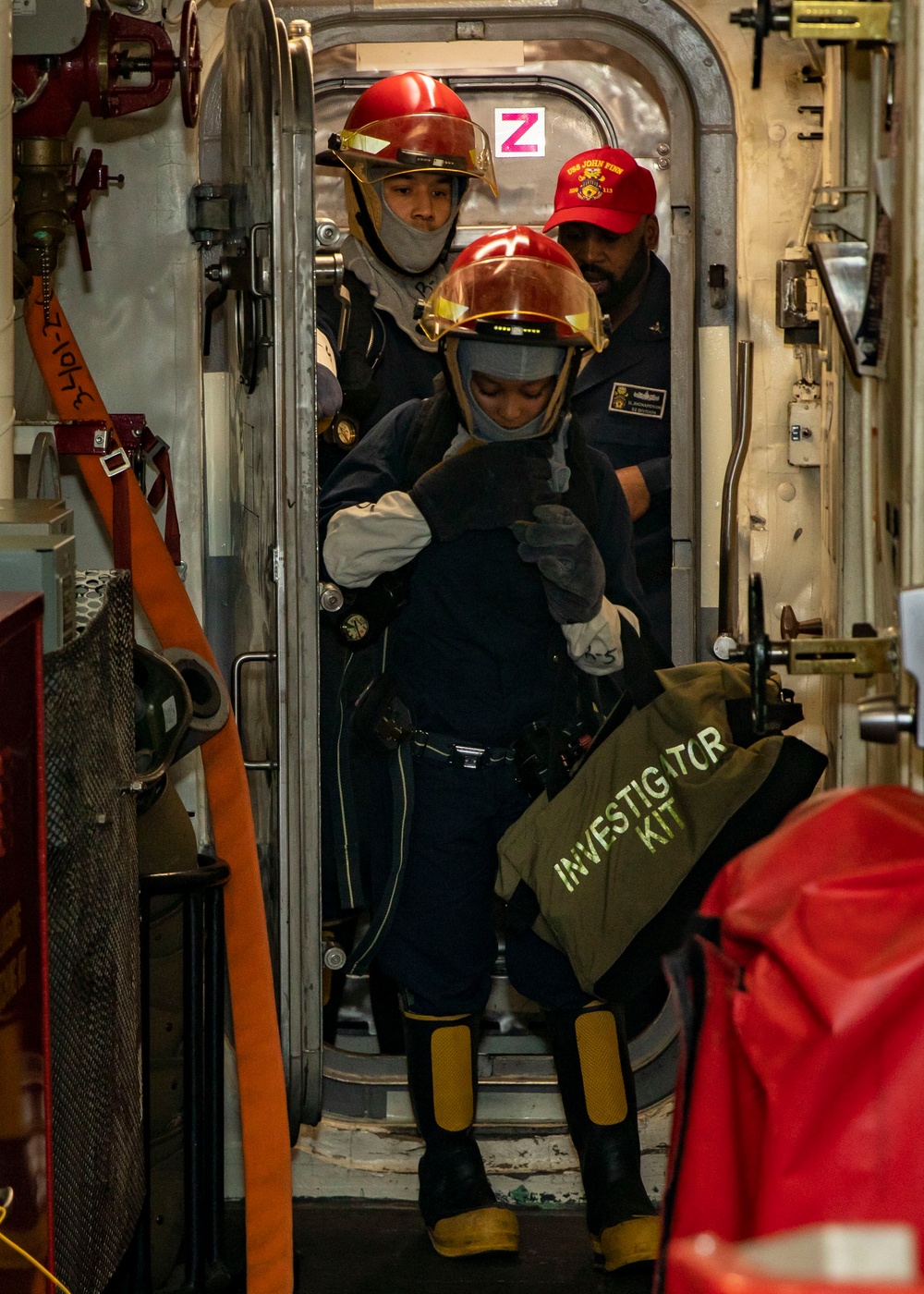 Sailors Conduct Firefighting Training Aboard USS John Finn (DDG 113)