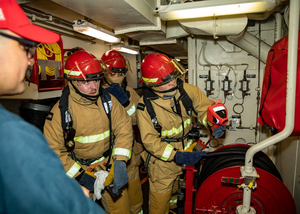 Sailors Conduct Firefighting Training Aboard USS John Finn (DDG 113)