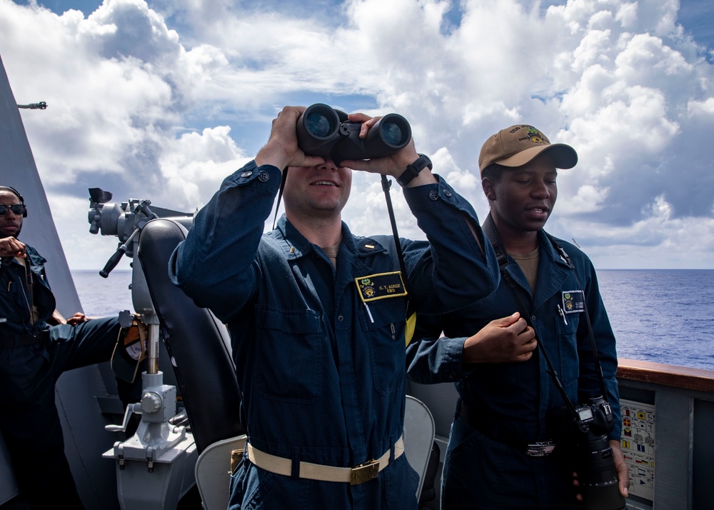 Sailors Conduct Visual Information Training Aboard USS John Finn (DDG 113)