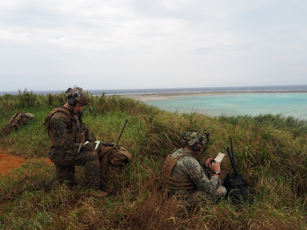 5th ANGLICO Conducts a TACP Shoot at the W-174 Range Okinawa Training Range Complex