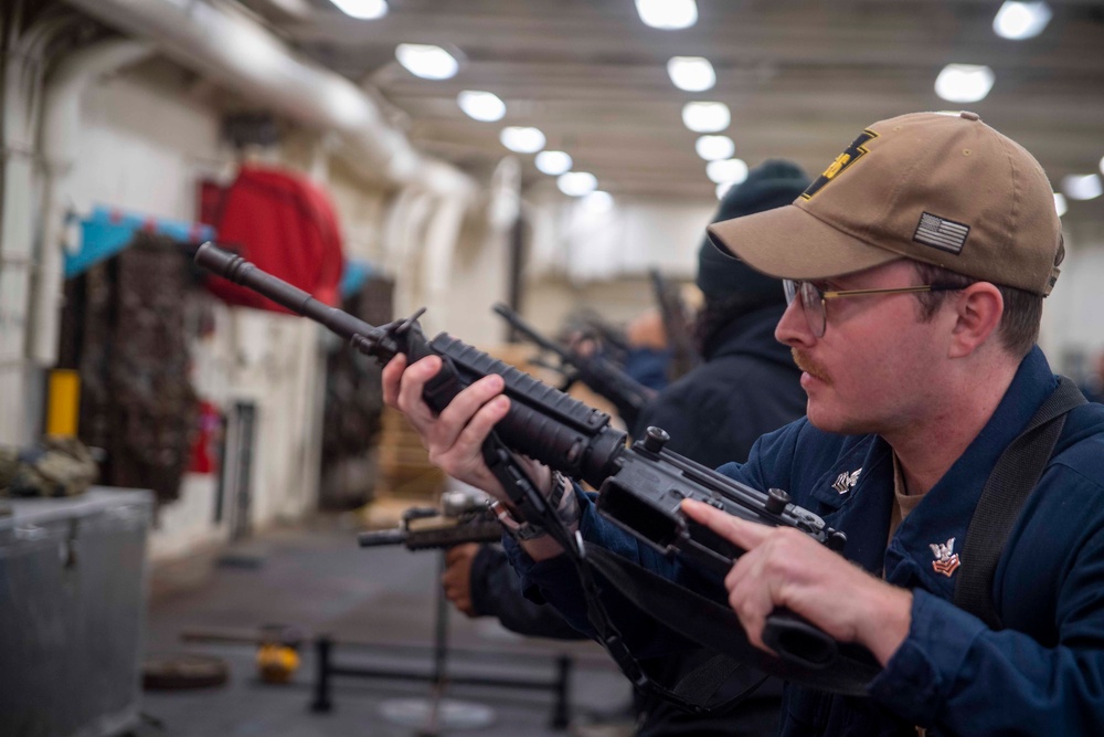 Naval Special Warfare Operators Conduct VBSS Training with USS John P. Murtha Crew