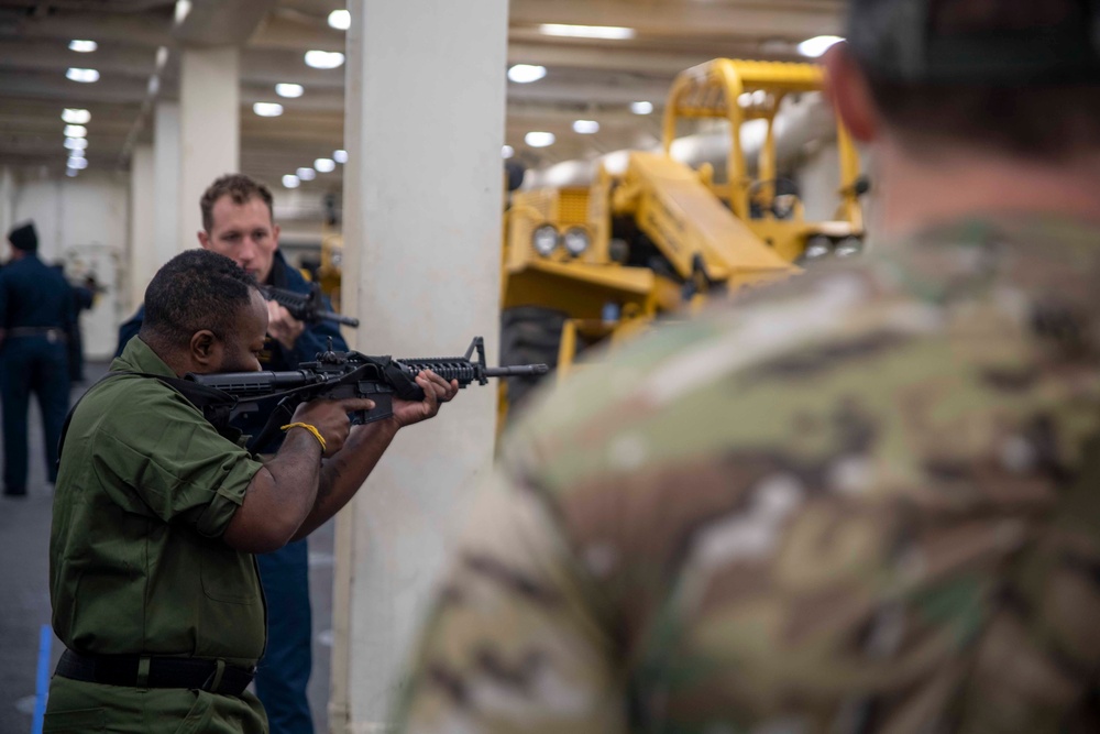 Naval Special Warfare Operators Conduct VBSS Training with USS John P. Murtha Crew