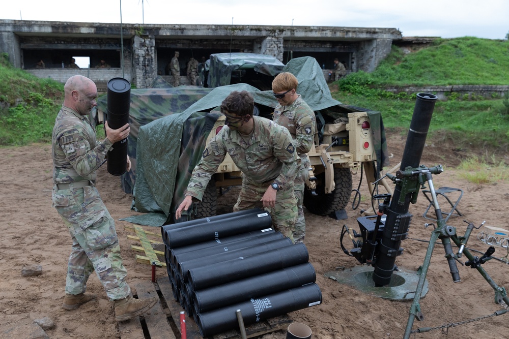 Task Force Ivy mortarmen conduct fire support coordination exercise in Latvia