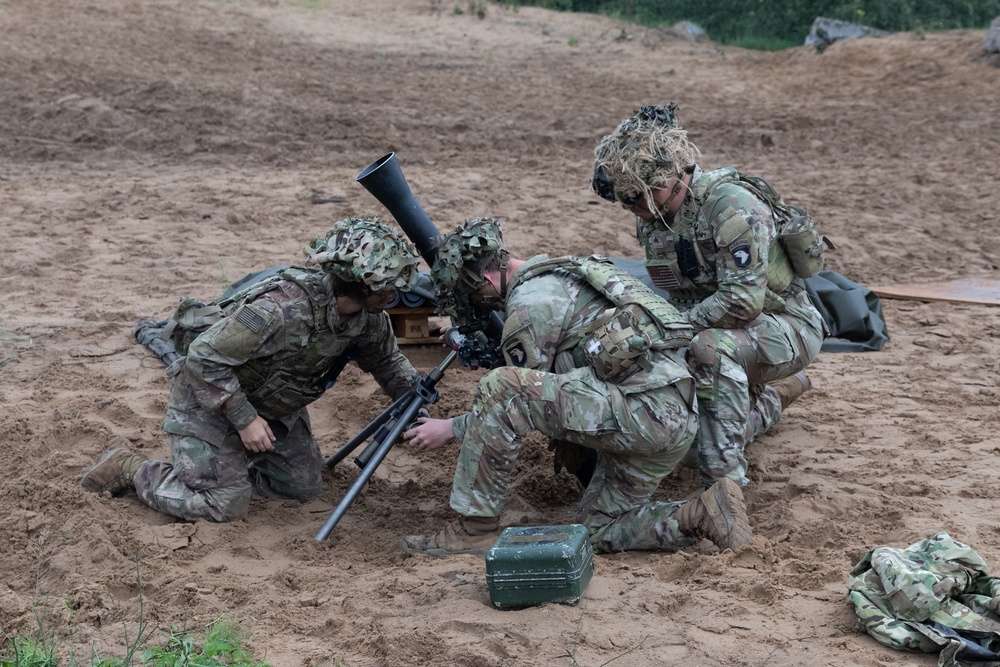 Task Force Ivy mortarmen conduct fire support coordination exercise in Latvia