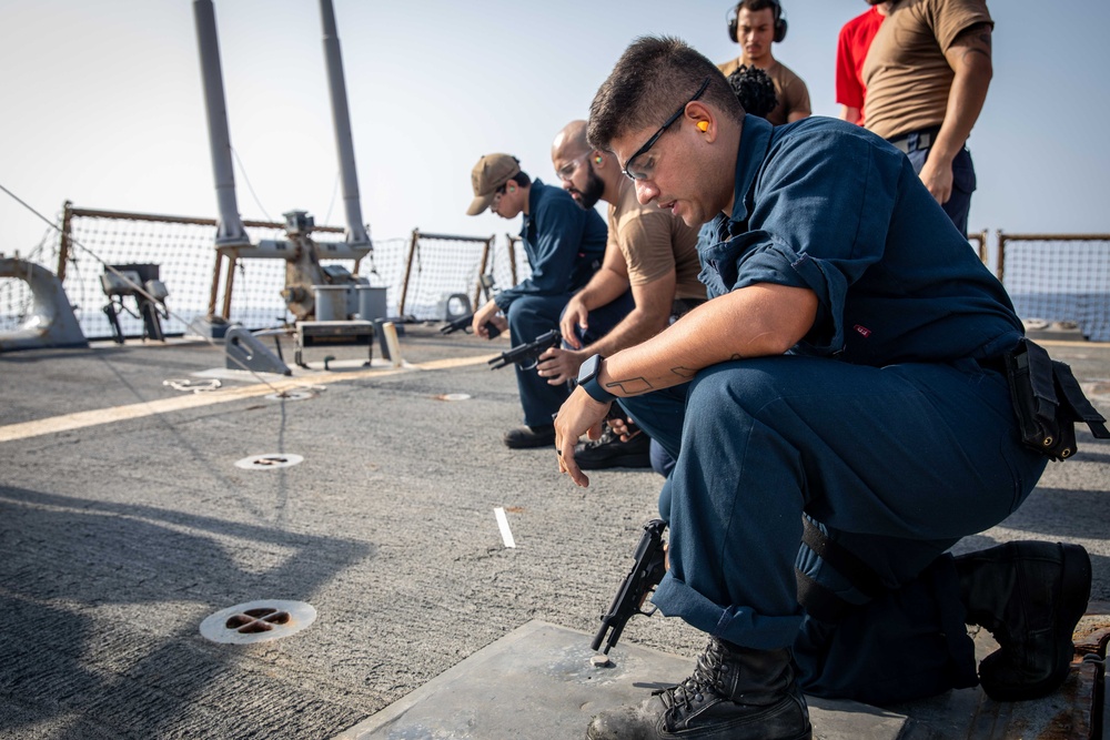 USS McFaul Weapons Training