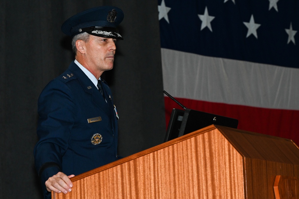 Major General Jason Armagost assumes command of the 8th Air Force