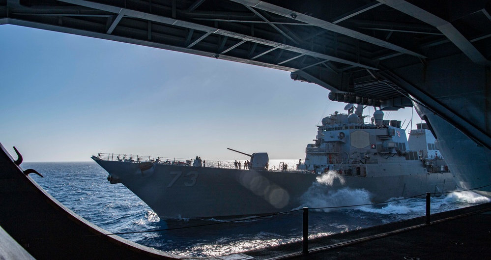 Nimitz Conducts A Replenishment At Sea