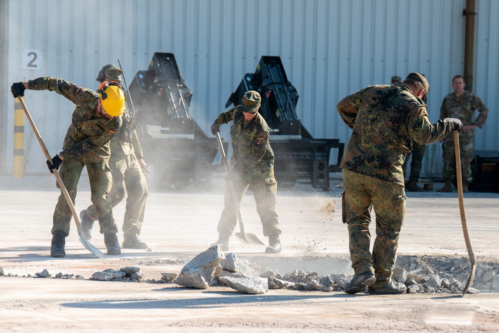 HQ USAFE-AFAFRICA holds multinational airfield repair demonstration