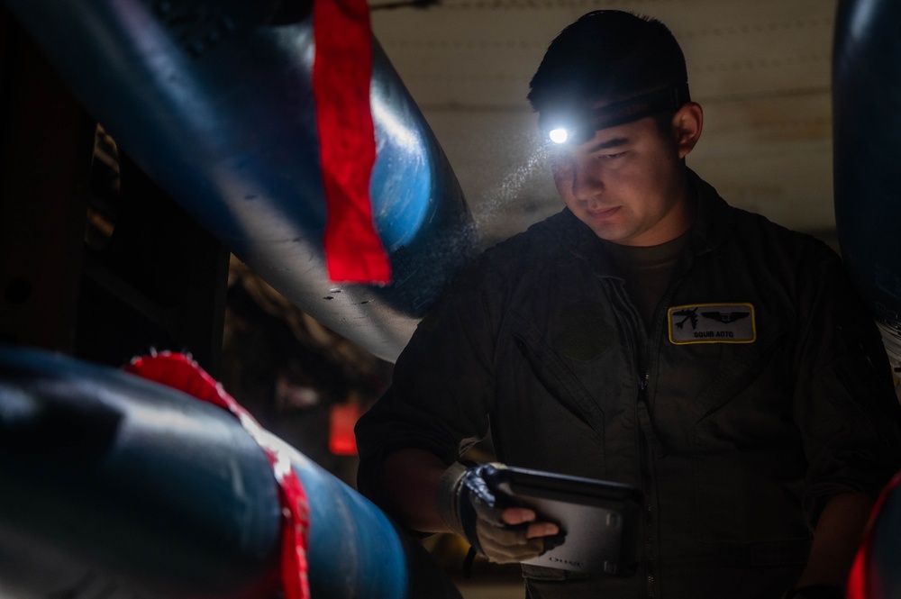 Team Minot completes pre-flight operations in foggy conditions
