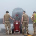 Team Minot completes pre-flight operations in foggy conditions