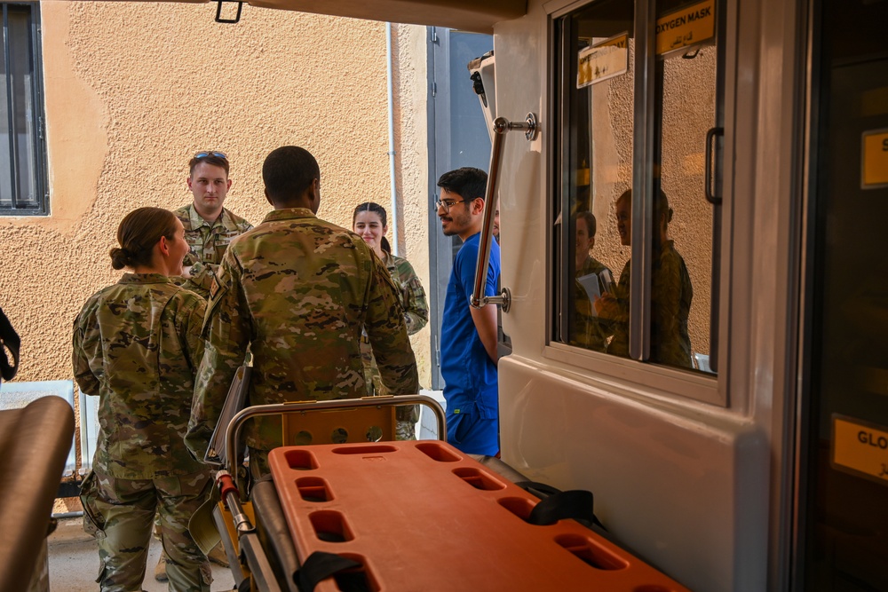 378th EMDS visit local hospital during Operation Agile Spartan