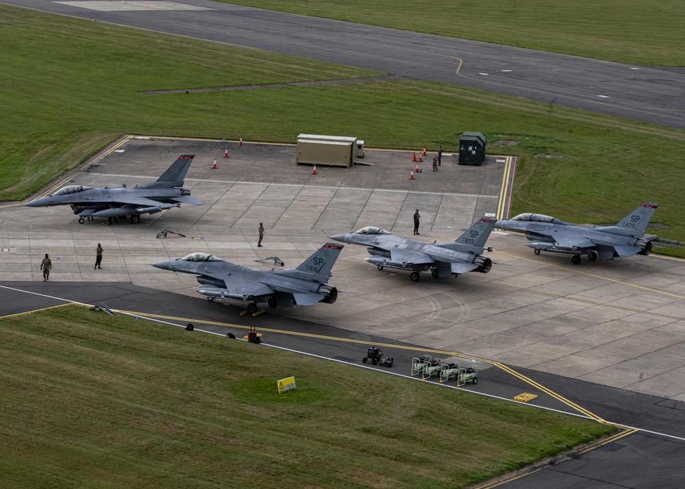 52nd FW F-16s arrive at RAFM in support of Cobra Warrior 23-2