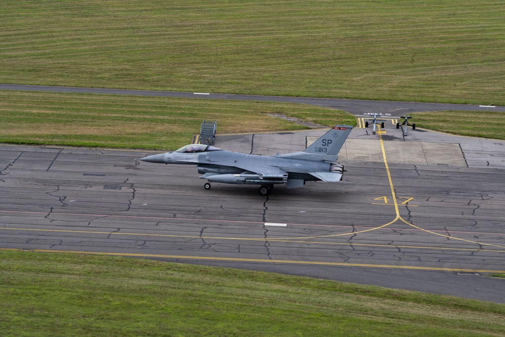 52nd FW F-16s arrive at RAFM in support of Cobra Warrior 23-2