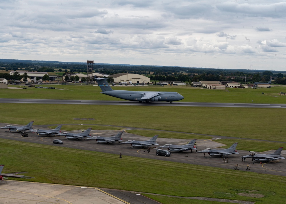 52nd FW F-16s arrive at RAFM in support of Cobra Warrior 23-2