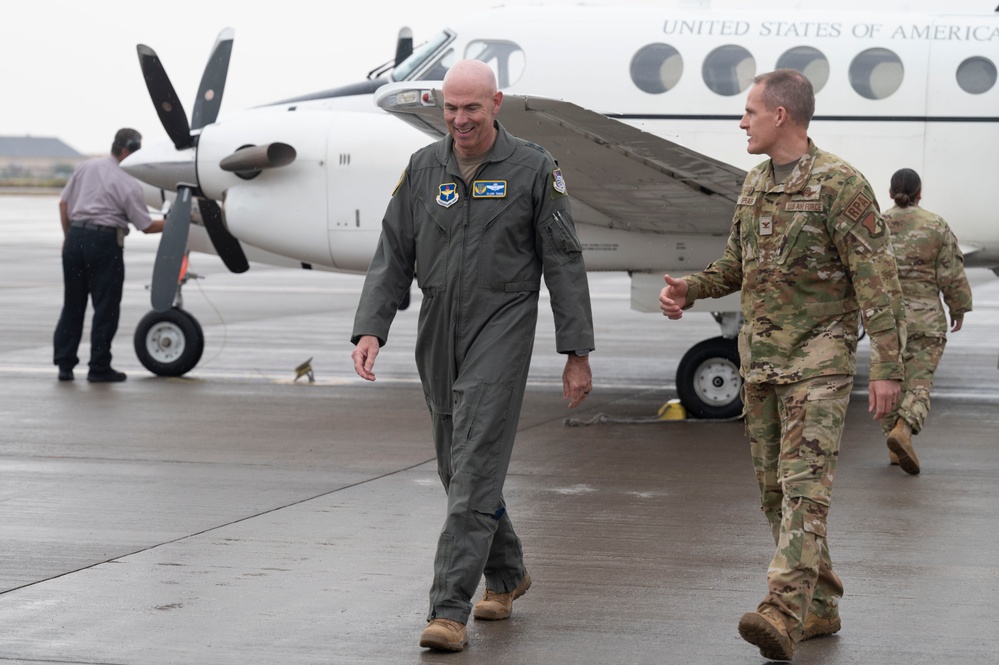 19th AF command team visits Holloman