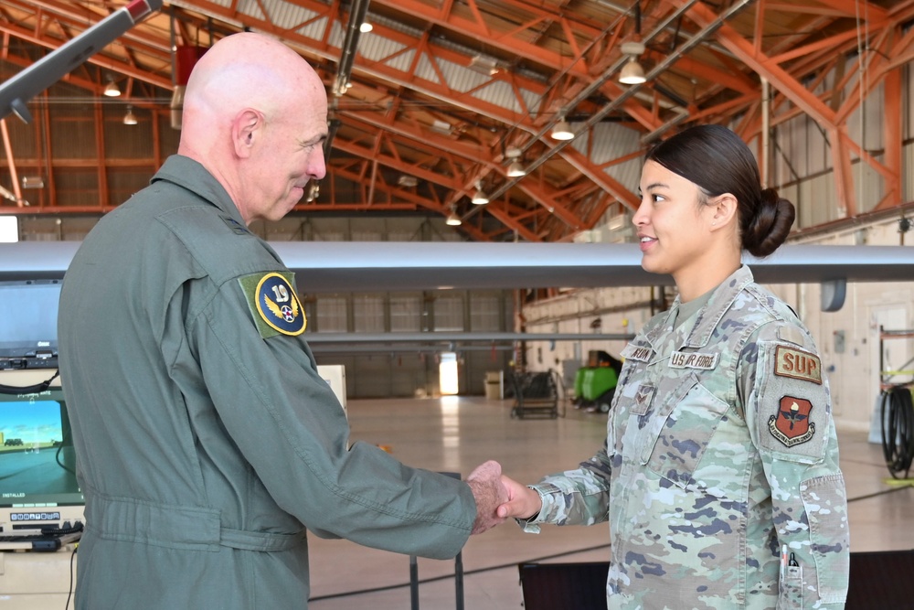 19th AF command team visits Holloman