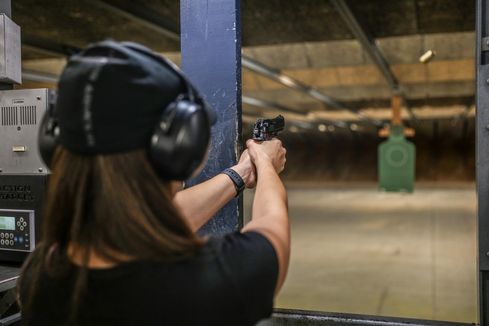 445th AW defender provide small arms training to AFLCMC deployer