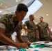 Marines participate in a Green Flag Initiative to foster healthy relationships