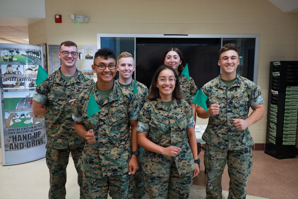 Marines participate in a &quot;Green Flag&quot; Initiative to foster healthy relationships