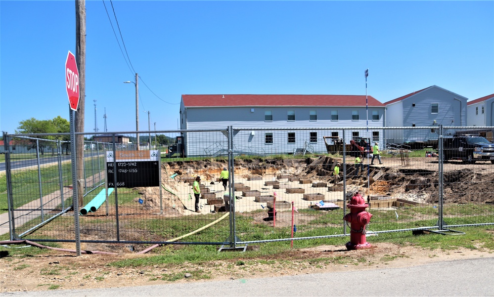 Work to build new foundations for relocated World War II-era barracks under way at Fort McCoy