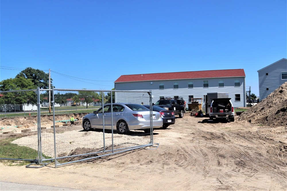 Work to build new foundations for relocated World War II-era barracks under way at Fort McCoy