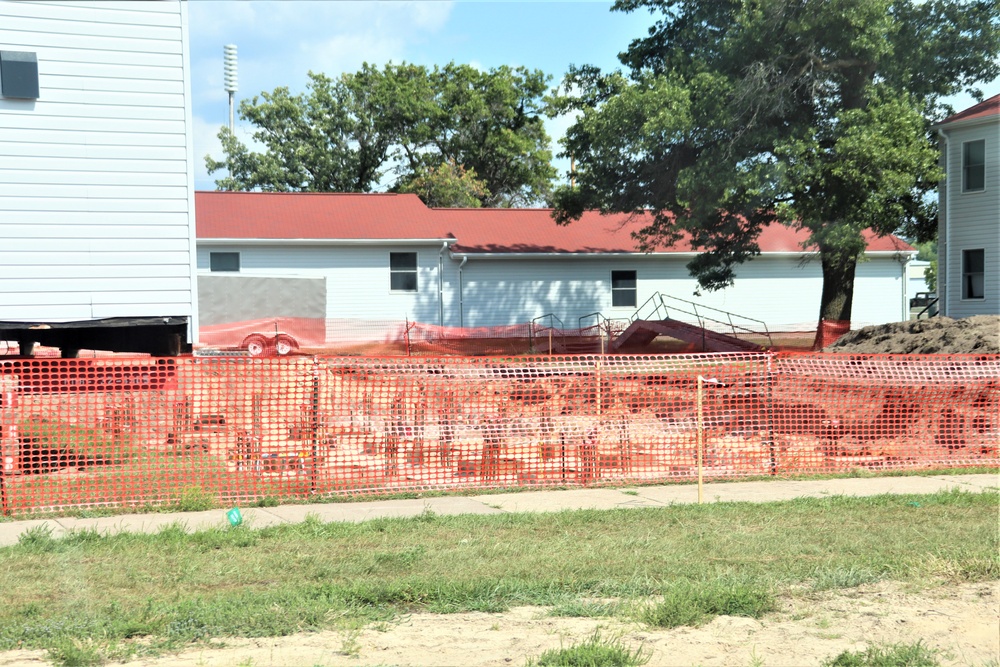 Work to build new foundations for relocated World War II-era barracks under way at Fort McCoy