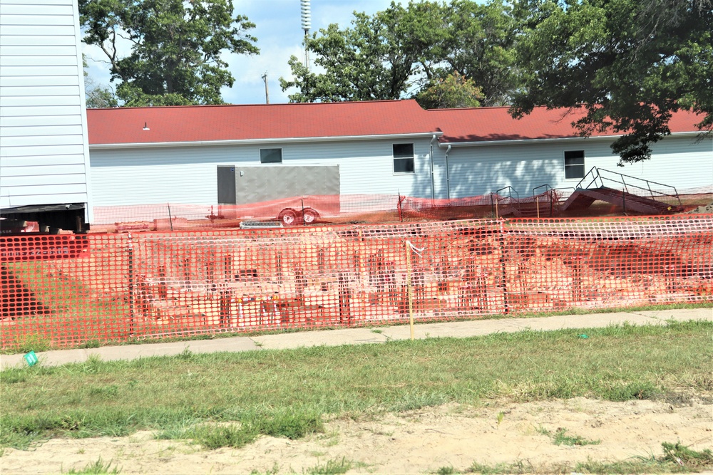 Work to build new foundations for relocated World War II-era barracks under way at Fort McCoy