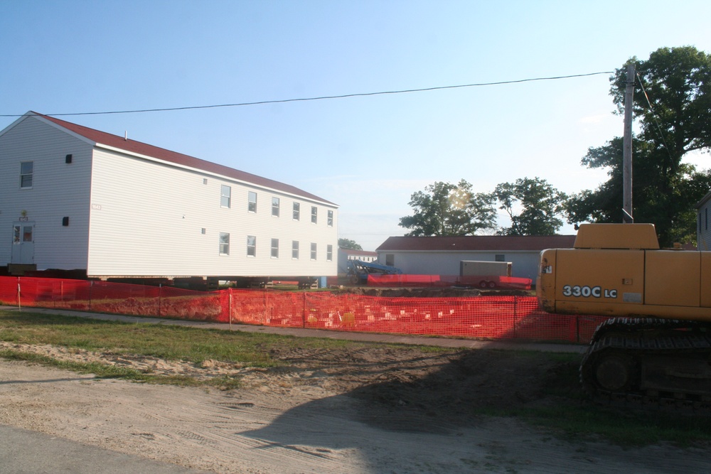 Work to build new foundations for relocated World War II-era barracks under way at Fort McCoy