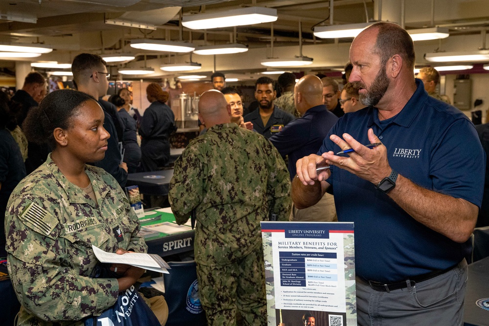 Education Fair aboard USS George Washington