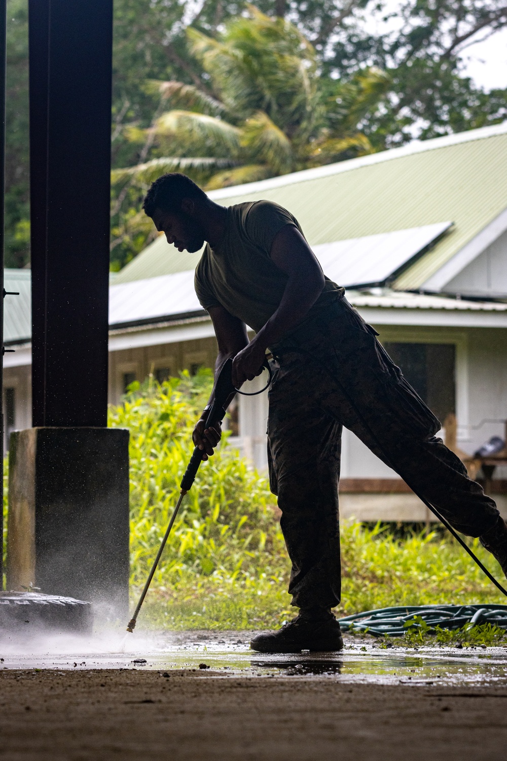 KM23: Yap Catholic High School Basketball Court Power Wash