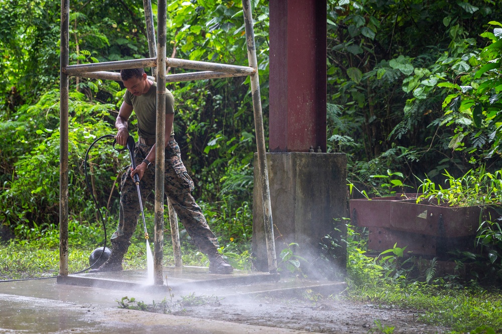 KM23: Yap Catholic High School Basketball Court Power Wash