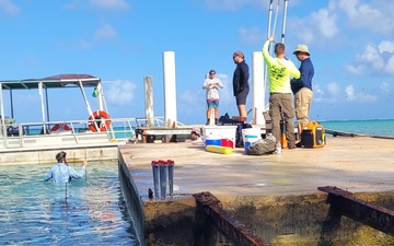 Remedial investigation team takes action at Cocos Island