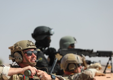 U.S military personnel and Joint Forces practice the culmination exercise for African Lion 23