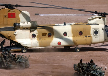 U.S military personnel and Joint Forces practice the culmination exercise for African Lion 23
