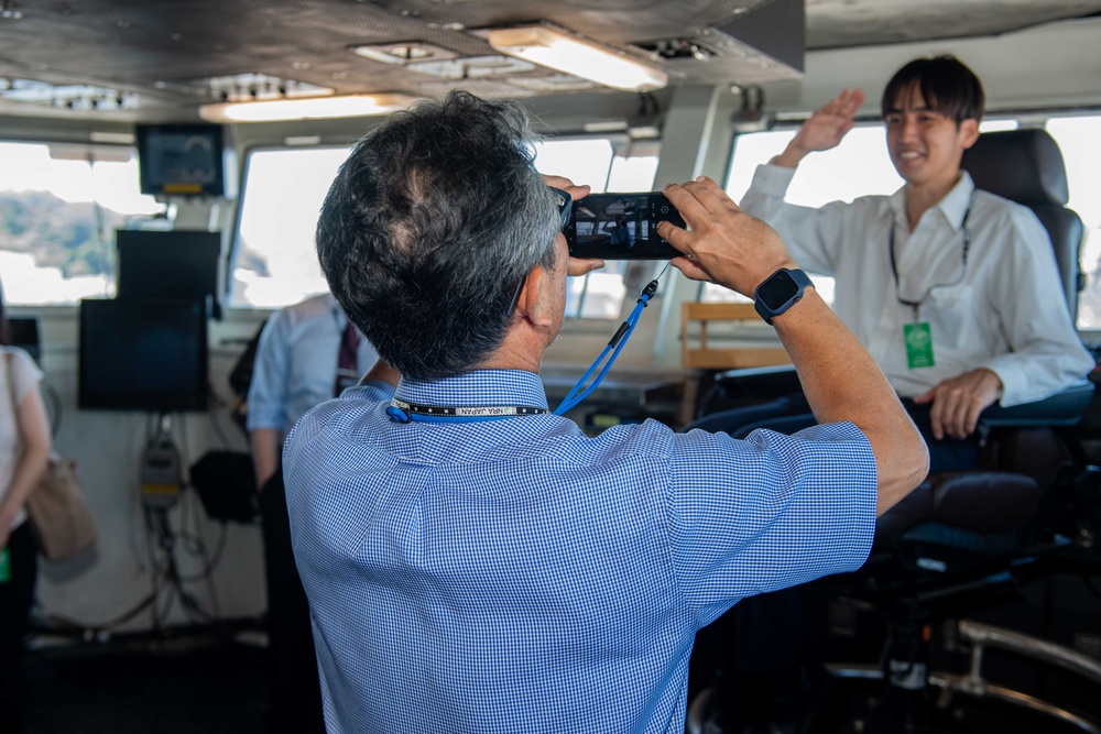 USS Ronald Reagan (CVN76) hosts ship tour for MOFA Japan, U.S. Embassy to Japan and Nuclear Regulation Authority