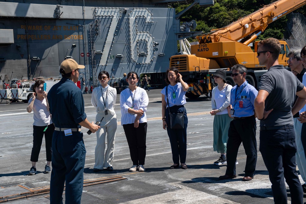 USS Ronald Reagan (CVN76) hosts ship tour for MOFA Japan, U.S. Embassy to Japan and Nuclear Regulation Authority
