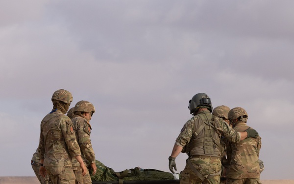 Medics practice medevac operations in Morocco’s Tan Tan training area