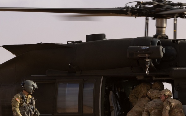 Medics practice medevac operations in Morocco’s Tan Tan training area