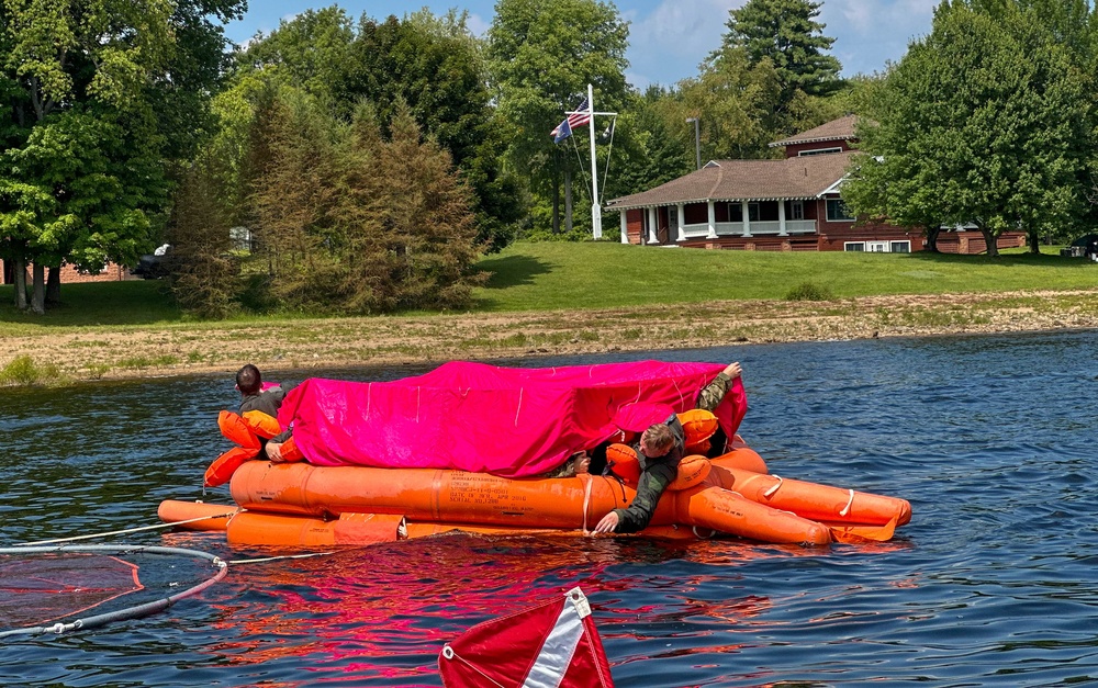 109 water survival and emergency parachute training