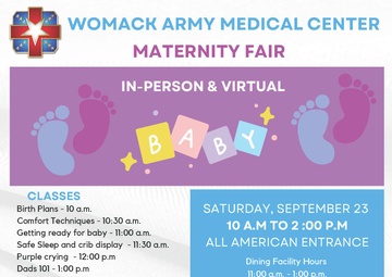 Upcoming Fort Liberty Community Fall Maternity Fair