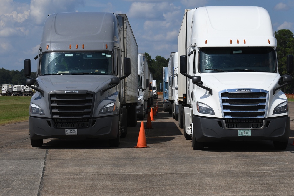 Fema trucks lined up