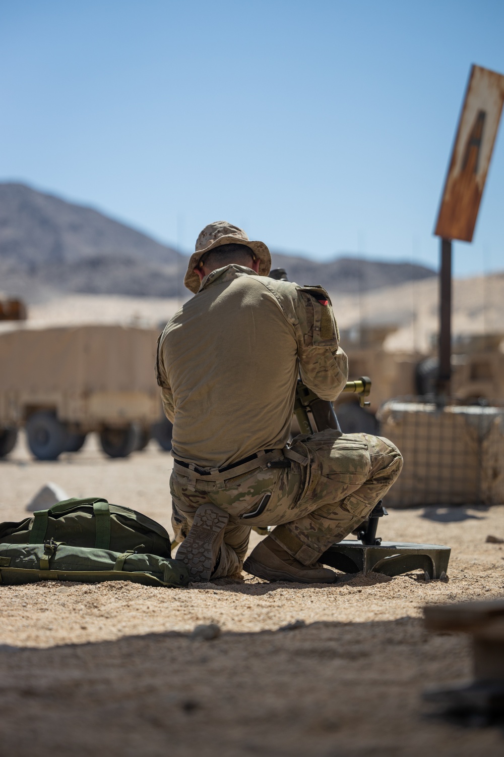 MARSOC Raiders and V3/4 Marines conduct mortar exercise at Range 106A