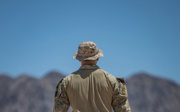 MARSOC Raiders and V3/4 Marines conduct mortar exercise at Range 106A
