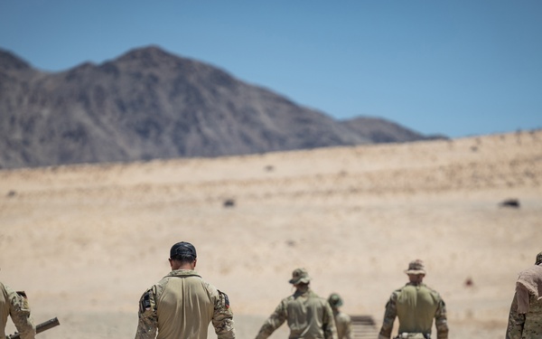MARSOC Raiders and V3/4 Marines conduct mortar exercise at Range 106A