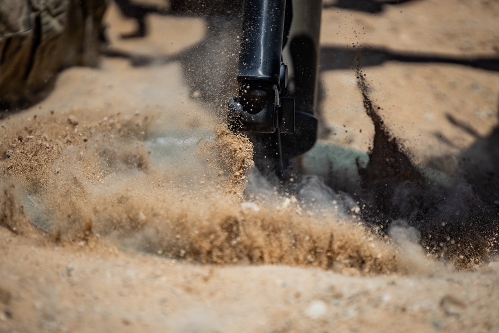 MARSOC Raiders and V3/4 Marines conduct mortar exercise at Range 106A