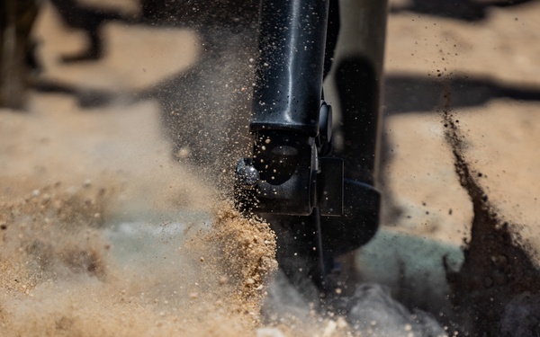 MARSOC Raiders and V3/4 Marines conduct mortar exercise at Range 106A